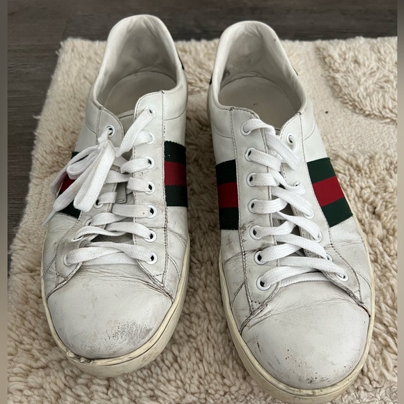 Loved Gucci New Ace Crocodile embossed sneakers - Picture 1 of 8